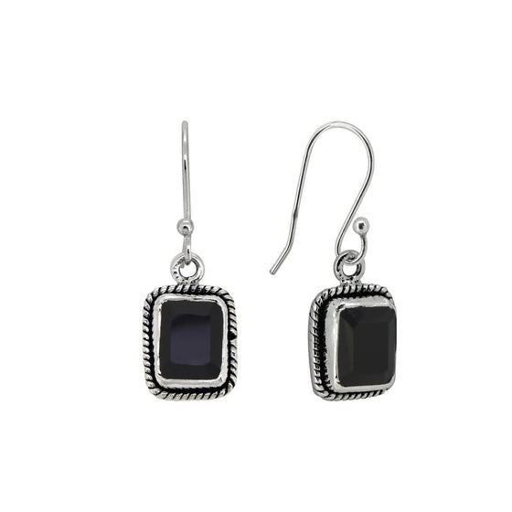 Black Onyx 925 Sterling Silver Dangle Earrings