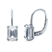  Silver Solitaire 4.8ct CZ Earrings