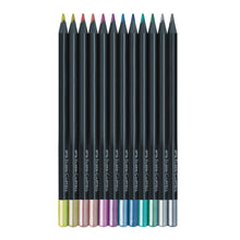  Black Edition Metallic Color Pencils 12 Count Set