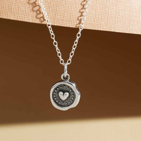 Wax Seal Heart Necklace