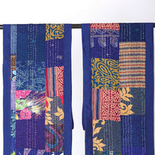  Blue Kantha Silk Table Runner