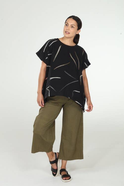 Wide Leg Pull on Pant - Olive