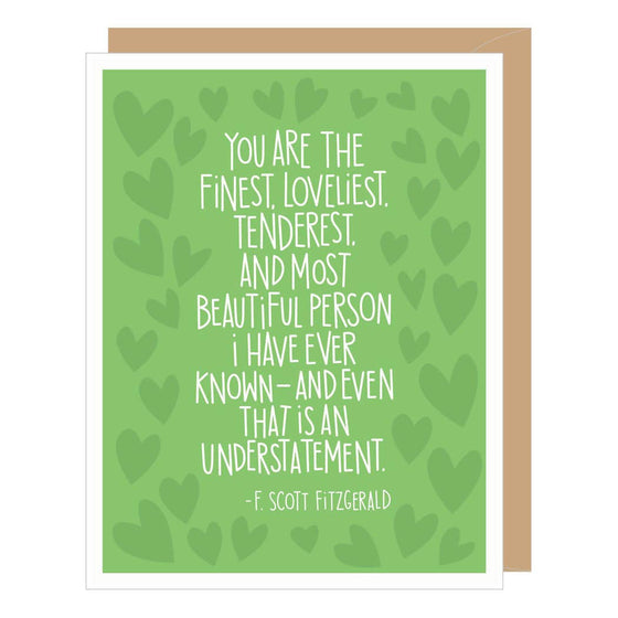 F. Scott Fitzgerald Understatement Quote Anniversary Card