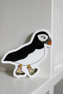  Maine Puffin and Boots | Watercolor Sticker