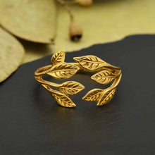  Leaf Cluster Adjustable Ring