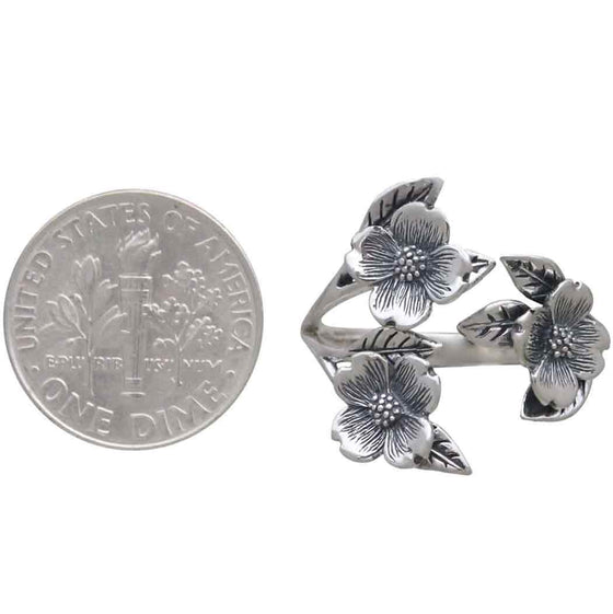 Dogwood Flower and Leaf Ring