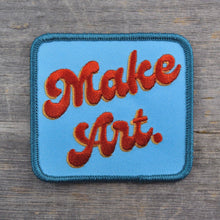  Make Art. Groovy Text Embroidered Patch