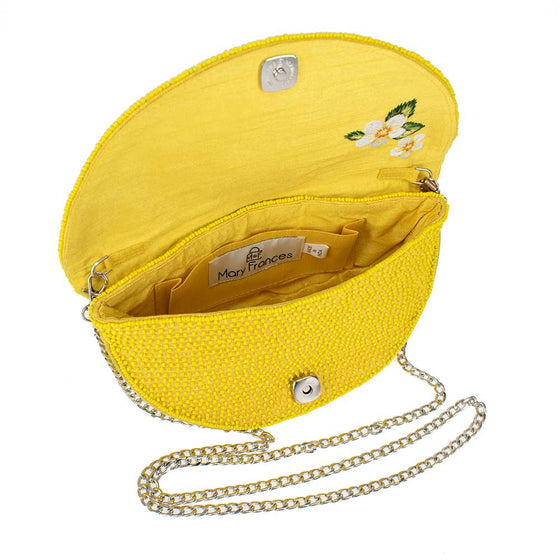 Tart Beaded Lemon Crossbody Handbag