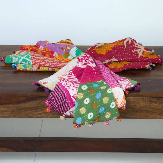 Round Kantha Table Cover 25"