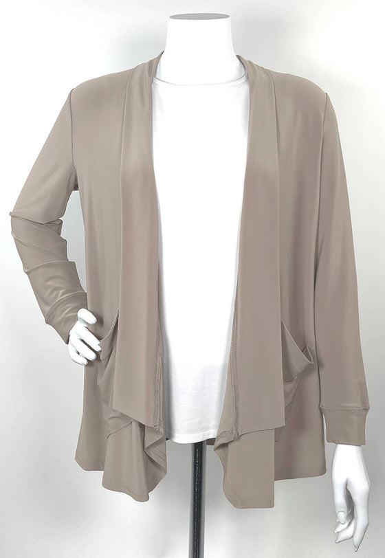 Open Front Cardigan with Pockets at the Front