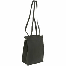  Black Leather Small Simple Dual Strap Tote Bag