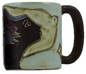 Stoneware Woman/Dove Mug