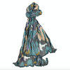 Crinkled Cotton Scarf - Swoosh Sea