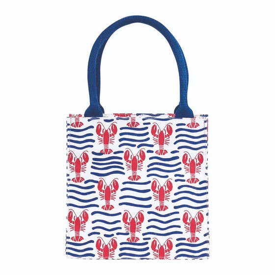 LOBSTER WAVES Itsy Bitsy Reusable Gift Bag Tote