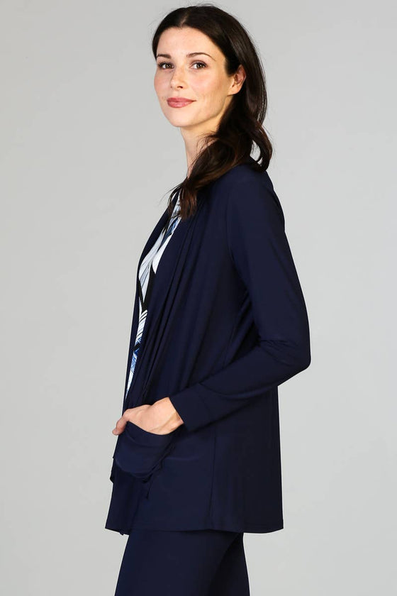 Open Front Cardigan with Pockets at the Front