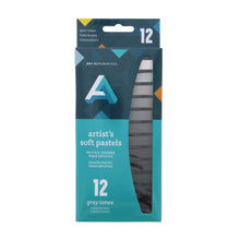  Art Alternatives Soft Pastel Set, 12-Pieces, Gray