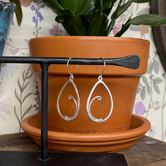 Teardrop Silver Earrings