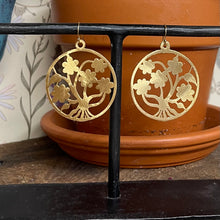  Gold Circle Flowe Earrings