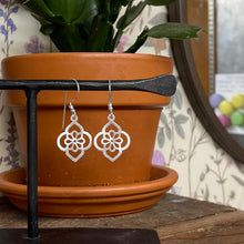  Silver Boho Flower Earrings