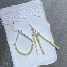  Green Opal Bead Earrings