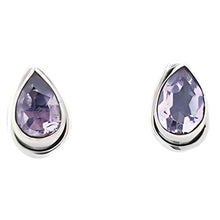  Amethyst Sterling Silver Stud Earrings