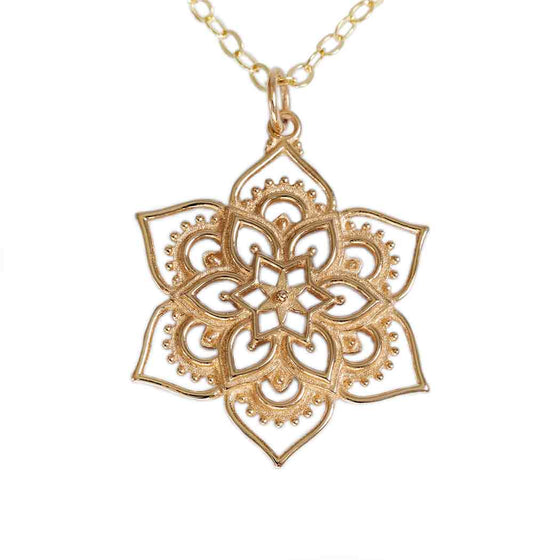 Lotus Mandala Necklace 18 Inch