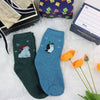 Women’s Winter Thick Wool Knit Crew Socks, Angora Animal