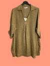 V Neck Pull-over 100% Linen blouse