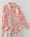 French Printed Floral Blouse