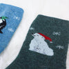 Women’s Winter Thick Wool Knit Crew Socks, Angora Animal