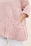 Cotton Pull Over Sweater, 3/4 sleeve