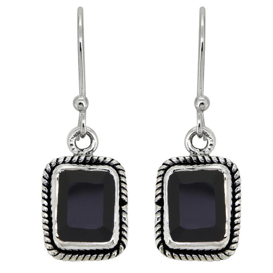 Black Onyx 925 Sterling Silver Dangle Earrings