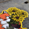 Fox & Flowers Vinyl Sticker