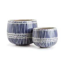  Cali Hand-Painted Pots, Set Of 2