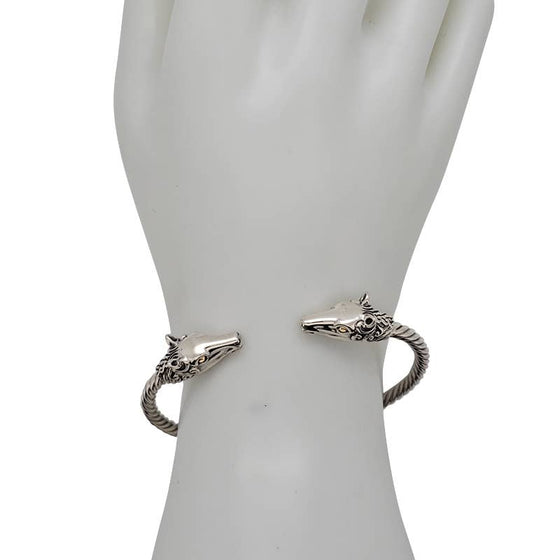 Horse Head Sterling Silver Cuff Bracelet