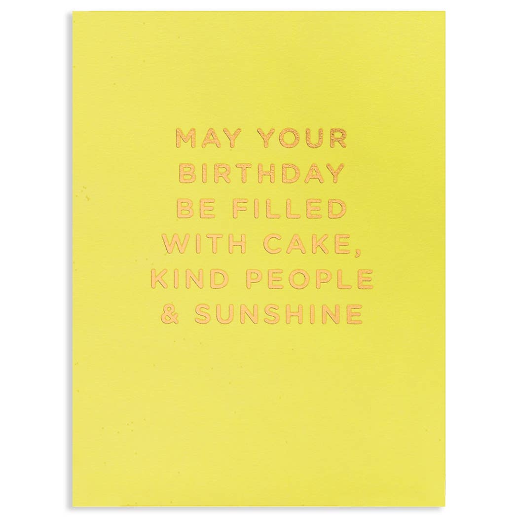 MAY YOUR BIRTHDAY BE FILLED WITH CAKE | LAGOM BIRTHDAY CARD