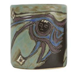 Stoneware Woman/Dove Mug