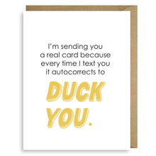  Duck You Card