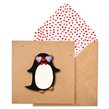  Heart Glasses Penguin Card