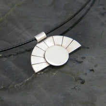  Deco Collection - Half Disc Pendant with Chiseled Pattern