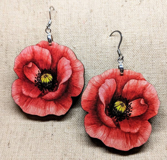 Poppy Flower Earrings